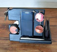 Holzerne Organizer Tablett Etsy Mens Anniversary Gifts Mens Accessories Desk Accessories