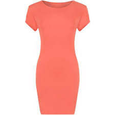 Luella Bodycon T Shirt Dress 13 Liked On Polyvore Featuring Dresses Coral Tee Shirt Bodycon Tshirt Dress Red Tshirt Dress Red Tee Shirt Dress