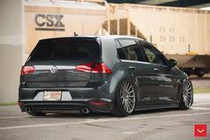 Slammed Beauty Black Vw Golf Gti On Custom Rims Golf Gti Vw Golf Gti
