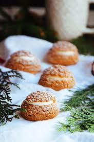 Gingerbread Cream Puffs With White Chocolate Chantilly Cream Puff Recipe Cream Puffs Sweet Recipes