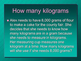 1 kilogram (kg) is equal to 1000 grams (g). Kilograms Kilogram N A Unit Of Mass In The Metric System Equal To 1 000 Grams Is A Kilogram Ppt Download