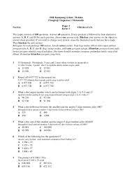 Soalan Matematik Tingkatan 1 Sbp Malacca W Otosection
