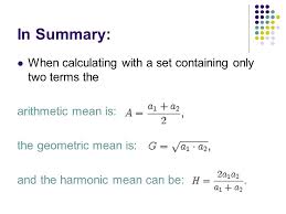 Other Means The Geometric Mean The Harmonic Mean Ppt Download