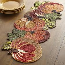 Harvest Pumpkin Beaded 36 Table Runner Ideias Para Artesanato Patchwork Tecido De Feltro