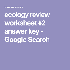 Ecology Review Worksheet 2 Answer Key Google Search Answer Keys Quadrilaterals Worksheets