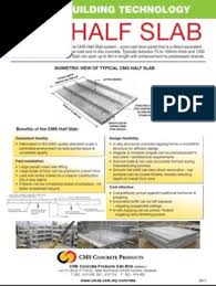 Cms cement sdn bhd (cms) & cms cement industries sdn bhd (cmsci). Cms Half Slab