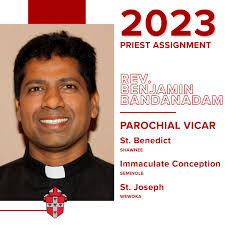 Two priests will be returning to the Archdiocese of Oklahoma City this  summer, Fr. Benjamin Bandanadam and Fr. Rajesh Mankena! They will begin  their pastoral assignments