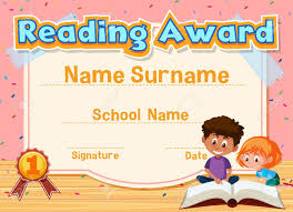 Govleaders.org free award certificate templates: Certificate Template For Reading Award With Kids Reading Books Royalty Free Cliparts Vectors And Stock Illustration Image 143933176