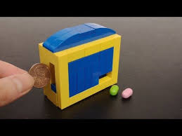 Lego gobstoppers candy machine that takes money 6x6 baseplate with a locked button mechanism still have no candy but as. How To Make A Lego Candy Machine Easy Tutorial No Technic Artofit