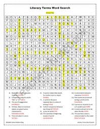 Literary Terms Word Search Literary Terms Middle School English Literature