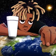 Male model shown is 6'0 / 183 cm tall and wearing size large. Juice Wrld Illustration Juicewrld