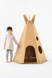 cardboard teepee muji ダンボールでつくるティピ 対象年齢３歳以上 無印良品ネットストア ダンボールクラフト 手作り おもちゃ ダンボール 手作りおもちゃ