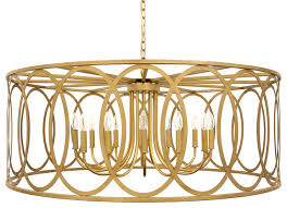 The following are detailed specifications about the large modern drum pendant light with white shade. Chatrie 48 Extra Large Distressed Gold Drum Pendant Chandelier Transitional Chandeliers By Lighting Boutique