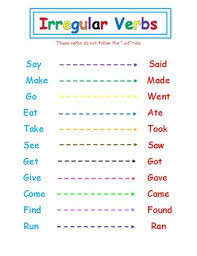 irregular verbs chart