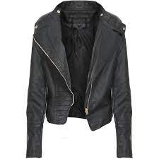 Pu Leather Biker Jacket 65 Found On Polyvore Pleather Jacket Pu Leather Jacket Jackets