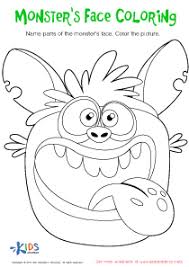School's out for summer, so keep kids of all ages busy with summer coloring sheets. Monster S Face Coloring Worksheet Free Coloring Page Printout For Kids