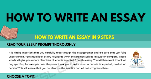 How To Write An Essay In 9 Simple Steps • 7Esl