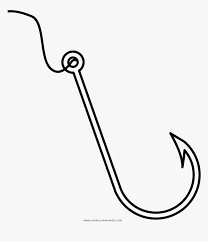 Printable colouring book for kids. Coloring Pages Of Fish Hooks Fish Hook Coloring Page Hd Png Download Kindpng
