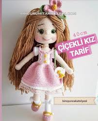 Bugun Sizlerle Cok Tatli Bir Bebek Olan Amigurumi Cicekli Kiz Tarifini Paylasacagim Umarim Keyifle Orersini Baby Knitting Patterns Amigurumi Oyuncak Bebek Saci