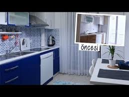 Mutfak Geridonusum Fayans Kalebodur Tezgah Dolap Boyama Youtube Dosemelik Kumaslar Mutfak Yenileme Dolaplar
