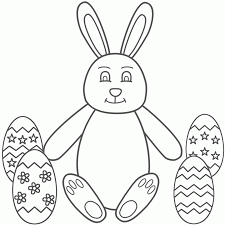 Huevos Conejo De Pascua Para Colorear