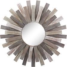 Sun wall mirror round wooden mirror brown sunburst mirror | etsy. Amazon Com Stonebriar Large Round 32 Wooden Sunburst Hanging Wall Mirror With Attached Hanging Bracket Decorative Rustic Decor For The Living Room Bathroom Bedroom And Entryway Home Kitchen