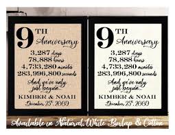 Traditional ninth anniversary gifts are pottery and willow wood. Amazon Com Framed 8x10 Personalized 9th Anniversary 9 Years Together 9 Years Of Marriage 9th Wedding Anniversary For Her Or Him 9th Anniversary Gifts For Couple 9 Year Anniversary Ninth Anniversary Gifts Handmade
