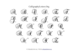 Calligraphy Letter Chart Theme 1 Calligraphy Letters