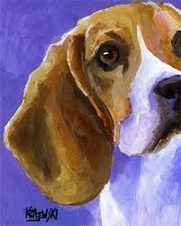 Looks Just Like My Barney Beagle Art Print Of Original Acrylic Painting By Dogartstudio 12 50 Beagle Art Art Prints Dog Art