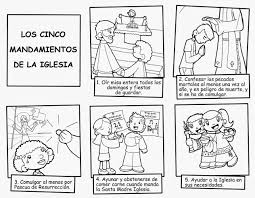 Los 5 Mandamientos De La Iglesia 1 Oir Misa Entera Todos Los Domingos Y Fiestas De Guardar 2 Co Educacion Religiosa Catolica Catequesis Artesania Biblica