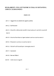 Lavoro come carico scarico merci. Http Www Comune Portocesareo Le It Documenti Regolamenti Fernando Falli Regolamento Carichi E Scarico Di Merci Pdf