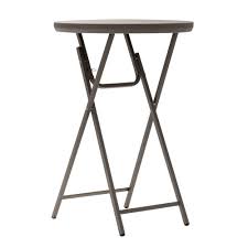 Cosco 30 In Brown Plastic Folding Cocktail Table 60436prm1e The Home Depot In 2020 Folding Table Cosco Round Folding Table