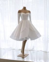 Short Prom Dresses Ruffle Ball Gown With Long Sleeves Cr 4403 In 2020 Cocktail Dress Wedding Short Wedding Gowns Ball Gown Wedding Dress