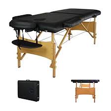 Bestmassage Adjustable 2 Folding Portable Massage Table W Carry Case Black Walmart Com In 2020 Massage Tables Massage Table Massage Chairs