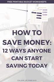 Tips On How To Save Money In College Money Saving Tips Hacks Ideas In Your 20 S For A Vacation Fund On A Low Saving Money Save Money College Budgeting