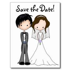 Funny Bride And Groom Cartoon Save The Date Postcard Bride And Groom Cartoon Funny Bride Save The Date Postcards