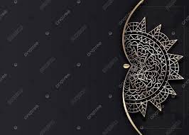 黑金曼陀羅花簡約黑背景 gold mandala flower mandala black backgrounds