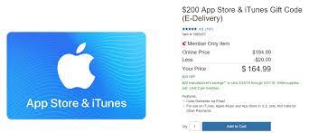 These gift cards are great for gifts or simply for your own personal use. Expired 200 Itunes For 165 At Costco Should Stack W 50 Back On 250