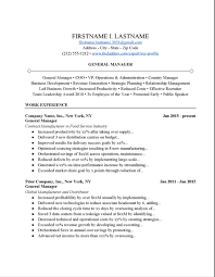 There is a simple hiring formula: General Manager Resume Example Free Download