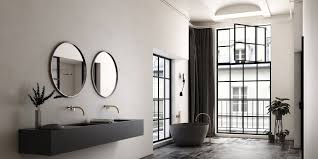 Mirror designs bring style and character in a bathroom creating a stunning look while completing the setting. The Top Trends In Bathroom Mirrors