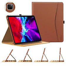 Timovo Case For New Ipad Pro 12 9 Inch 2020 4th Generation 4 Viewing Angles Pu Leather Folding Folio Case Cover Support Apple Pencil Pair Charging With Ipad Pro 12
