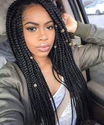 Long Braided Hairstyles Wigs For Black Women African American Human Hair Lace Front Wig Braided Hairstyles Womens Hairstyles Braided Hairstyles For Black Women