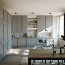 Ceiling Height Cabinets Swedish Kitchen Home Wood Kitchen Cabinets