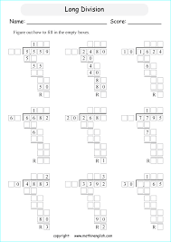 7th grade long division worksheets. Long Division