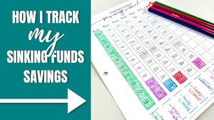 how i track my sinking funds savings