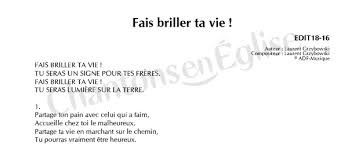 Chantons En Eglise Fais Briller Ta Vie 301267 2
