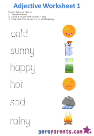Adjective Worksheets Adjective Worksheet Kindergarten Worksheets Kindergarten Adjectives