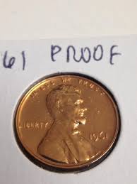 Details About 1961 Proof Lincoln Penny Coin Collecting