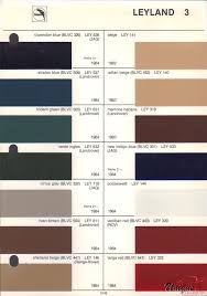 Leyland Paint Chart Color Reference