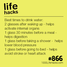 I think we can all agree that having time, money, and energy are good things to have (and the more. The Best Times To Drink Water 1000 Life Hacks Life Hacks Useful Life Hacks
